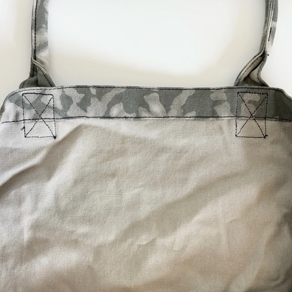 FINAL PRICE! Alo Yoga Oversized Iconic Shopper Tote Bag in Gray 100%  Cotton Bag - Picture 8 of 11
